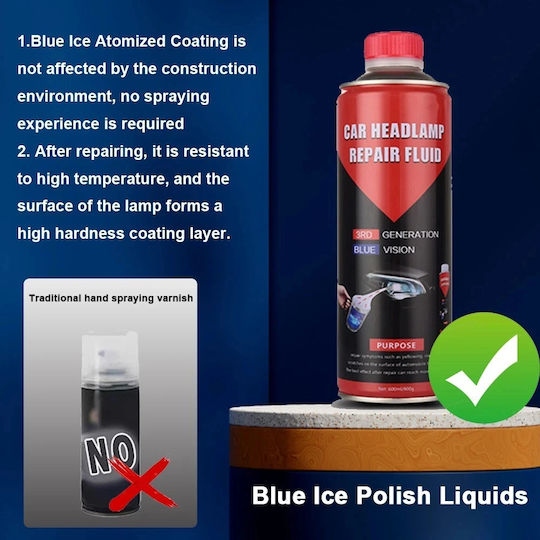 Professional Replacement Liquid Lamp Headlight Restoration 800gr Red Blue Vision 3rd Generation 2pcs Tc-382