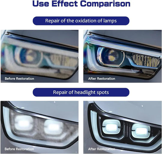 Professional Replacement Liquid Lamp Headlight Restoration 800gr Red Blue Vision 3rd Generation 2pcs Tc-382