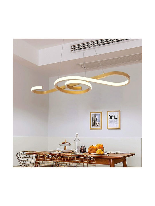 V-TAC Candelabru Suspendat Auriu LED cu Lumină Alb Cald 70x100cm