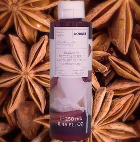 Korres Vanilla Cinnamon Bubble Bath Gel with AHA for Peeling 250ml