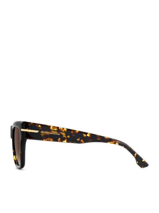 Victoria Beckham Unisex Sonnenbrillen mit Braun Horn umrandetem Rahmen und Braunen Gläsern