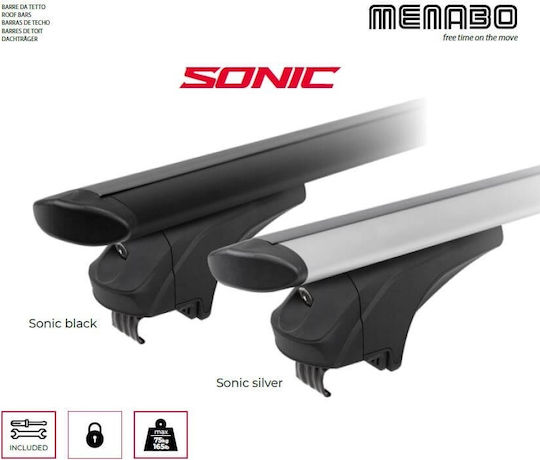 Menabo Bare De Acoperiș Din Aluminiu Pentru BMW Seria 2 2014+ Set Cu Picioare Argintii