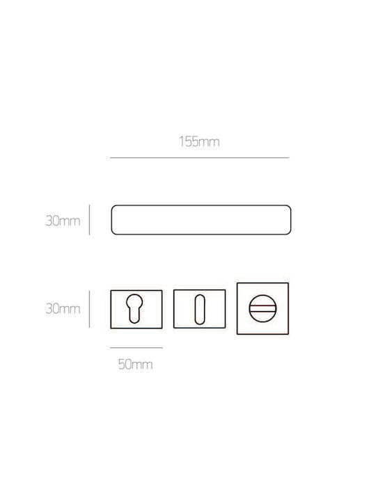 Best Design Buton Ușa Din Mijloc Rosette 225 Pereche Gri Best Design Buton Ușa Din Mijloc Rosette 225 Pereche Gri