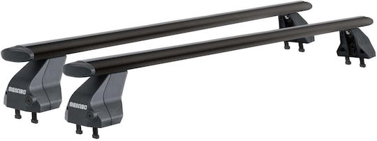 Menabo Bare De Acoperiș Din Aluminiu Pentru Ford Tranzit 2002-2013 Set Cu Picioare Negre