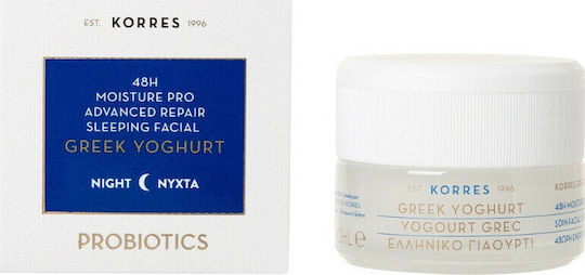 Korres Greek Yoghurt Probiotic Quench 48ωρη Κρέμα Προσώπου Νυκτός για Ενυδάτωση & Ανάπλαση με Υαλουρονικό Οξύ & Βιταμίνη C 40ml