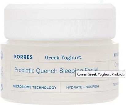 Korres Greek Yoghurt Probiotic Quench 48ωρη Κρέμα Προσώπου Νυκτός για Ενυδάτωση & Ανάπλαση με Υαλουρονικό Οξύ & Βιταμίνη C 40ml