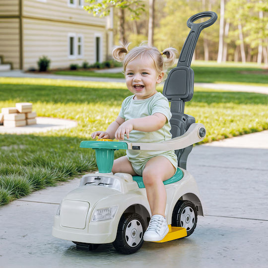 Dolu Unicorn Cars Ride On with Parental Handle for 12+ Months White