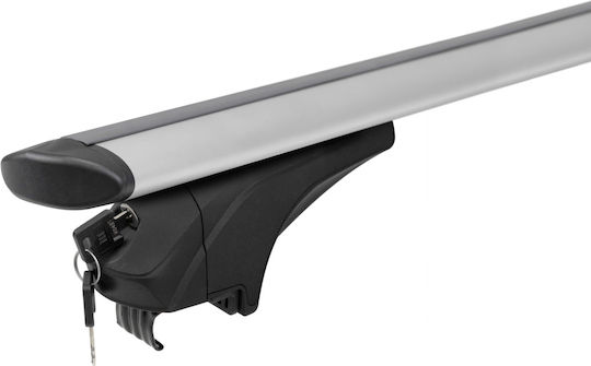 Menabo Aluminum Car Roof Bars for Citroen DS 2017 Set with Roof Rack Legs Silver