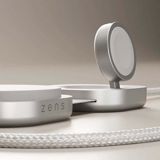 Zens Magnetic USB 2.0 Cable USB-C Male - USB-C 240W PD White 1.5m