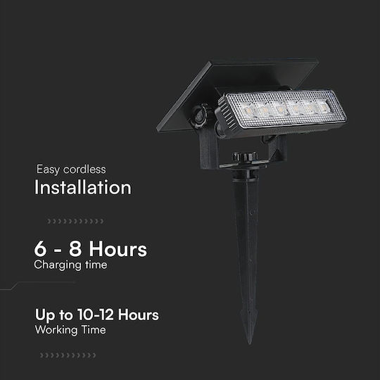V-TAC Lumină Solară de Perete 0.9W 80lm cu Lumină Alb Cald 3000K IP65