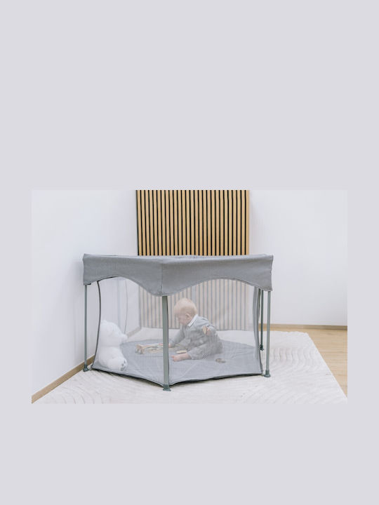 FreeOn Παρκοκρέβατο με Στρώμα Γκρι 74x117cm