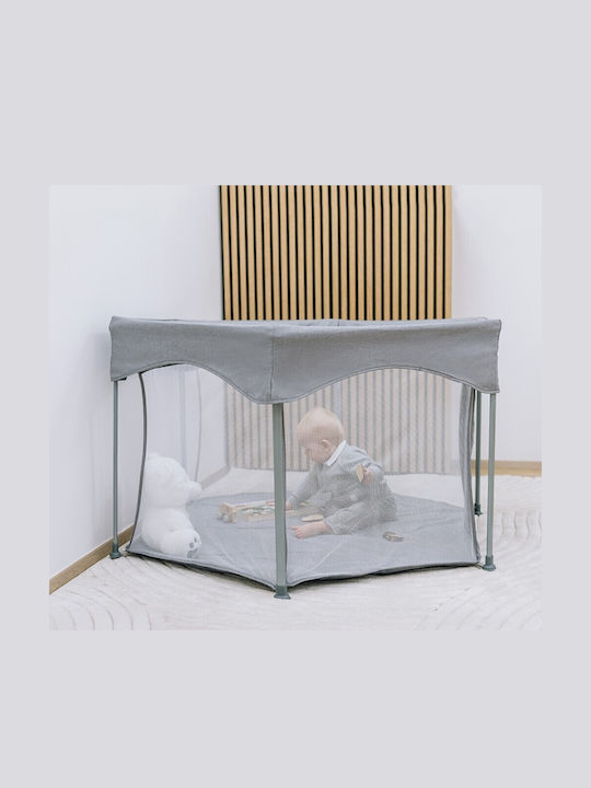 FreeOn Παρκοκρέβατο με Στρώμα Γκρι 74x117cm