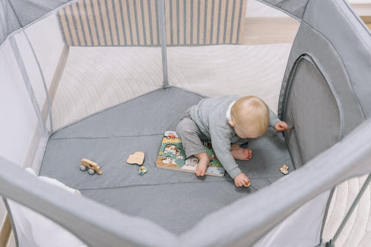 FreeOn Playpen With Mattress Gray 74x117cm