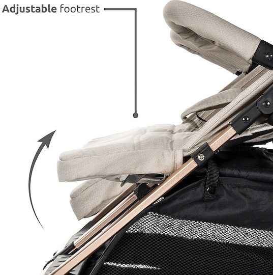 Lorelli Duo Double Stroller Suitable for Newborn Beige 12kg