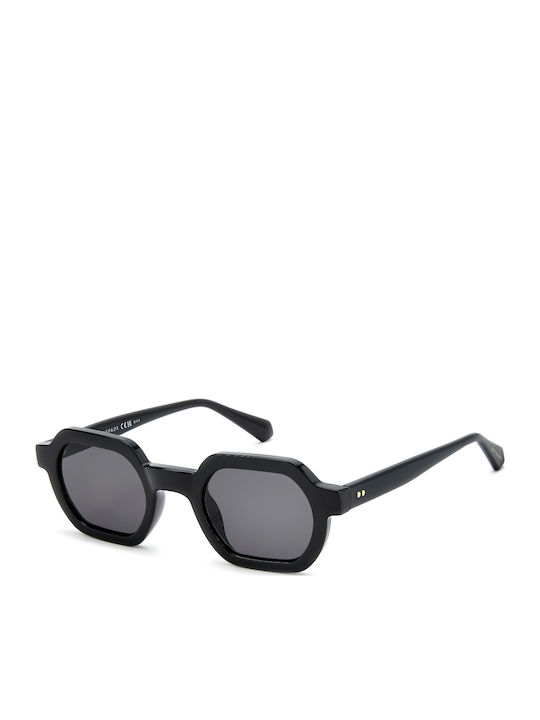 Prive Revaux Unisex Sunglasses with Black Horn-Rimmed Frame and Black Lens PR3008/G/S 807/IR