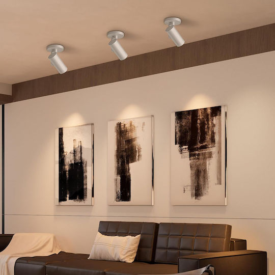 Spot Led Bianco Reglabil Alb Cu 12 Lumini În Culoare Albă