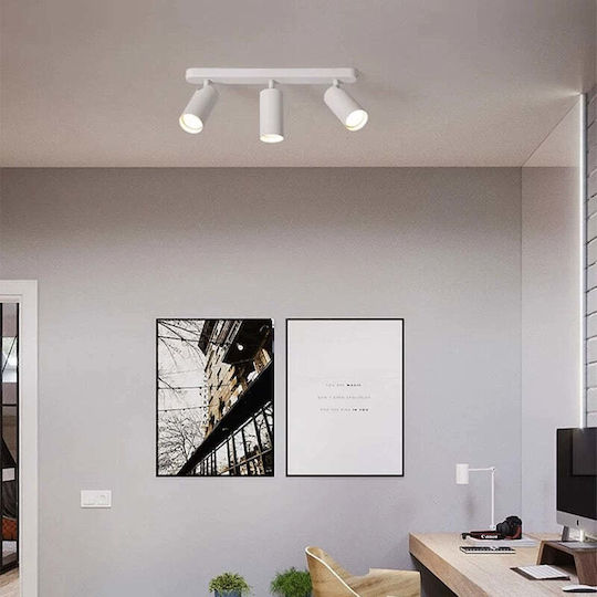 Alista Home Τριπλό Σποτ με Ντουί GU10 σε Λευκό Χρώμα