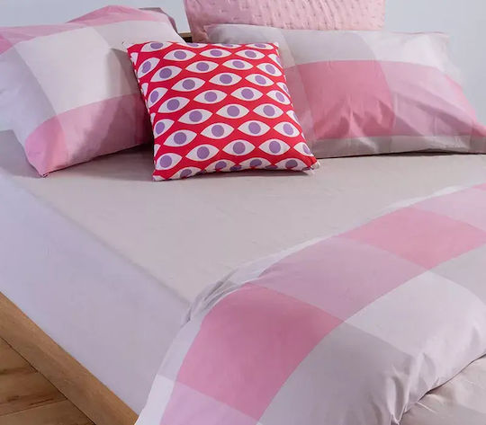 Nef-Nef Homeware Casual Bed Sheets Set King Size With Rubber Hugger 240x270+35cm 4 Pieces