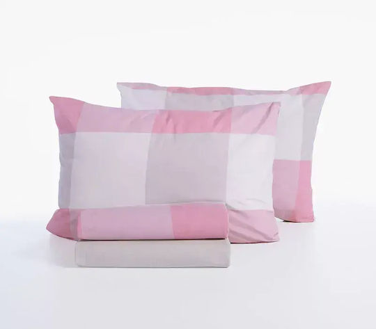 Nef-Nef Homeware Casual Bed Sheets Set King Size With Rubber Hugger 240x270+35cm 4 Pieces