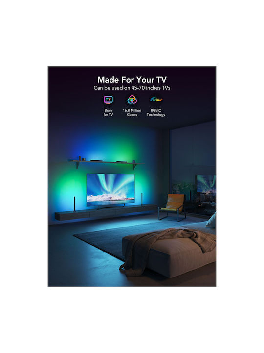 Govee Smart Διακοσμητικό Φωτιστικό TV Light LED RGBIC Μπάρα 2τμχ 38x24x8εκ.