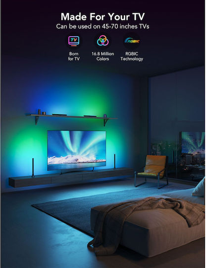 Govee TV Light Bluetooth/WiFi Lustră Decorativă Baruri Negru 2buc