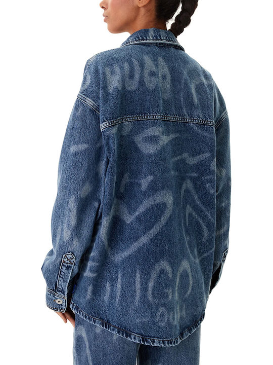 Μακρυμάνικο Γυναικείο Πουκάμισο Medium Aged Denim