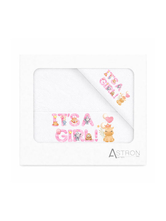 Astron Italy Комплект Бебешки Кърпи 2бр It's A Girl It's A Girl Тегло 500гр/м²