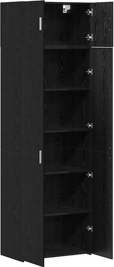 Bookcase Black Oak 70x42.5x225 cm