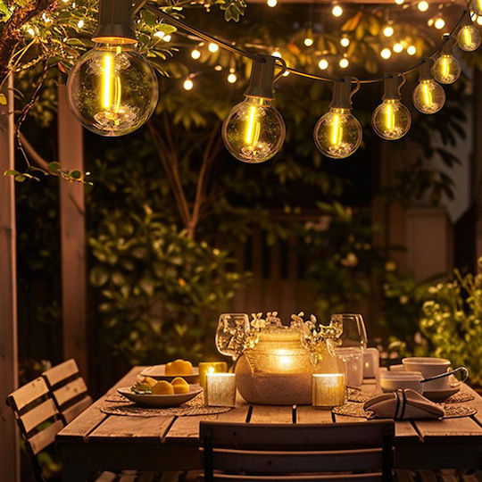 123led Hanging Solar Light Garland with Warm White Light 2700K