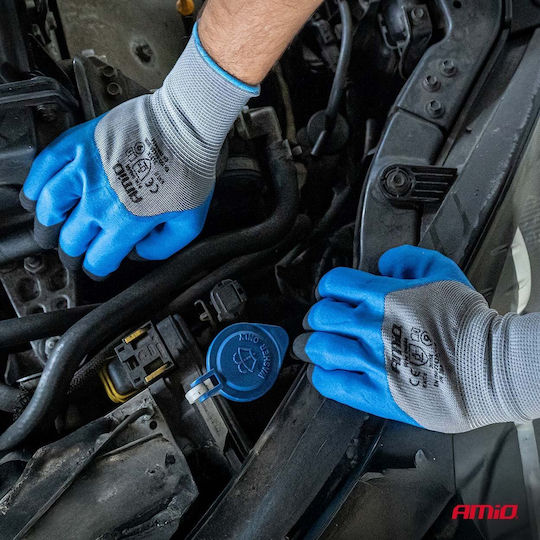AMiO Driver Work Gloves Gray Latex
