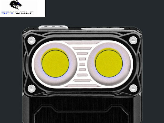 Spywolf Rechargeable LED Head Flashlight IP45 with Maximum Brightness 3600lm 2 Pieces