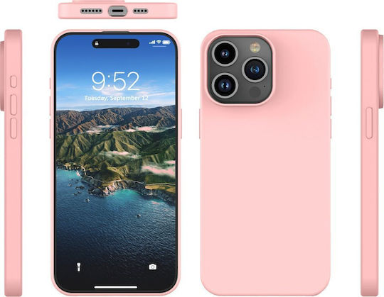 Soft Touch Rückseite Umschlag Silikon Rosa (Poco C85)