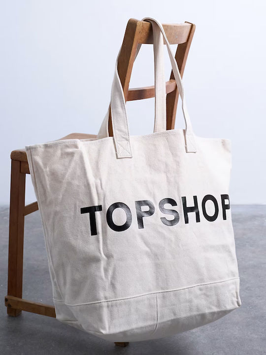 Fabric Women's Tote Handbag Ecru