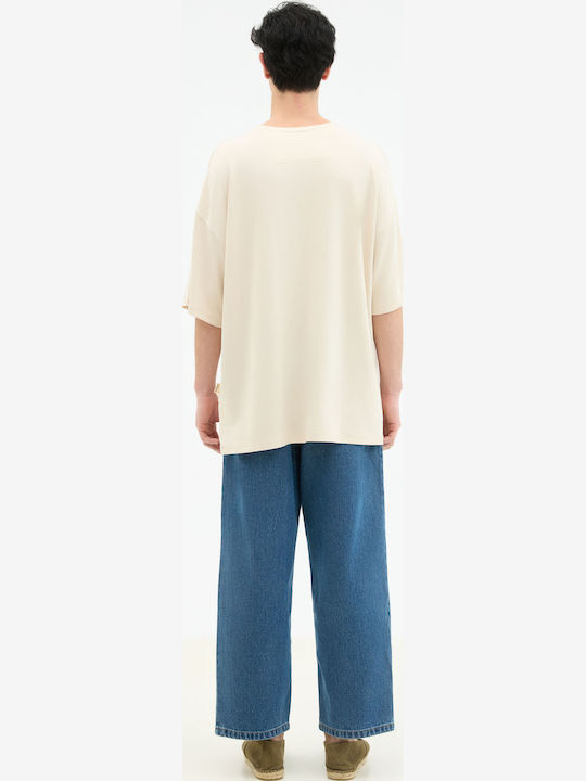 Short Sleeve Beige Blouse