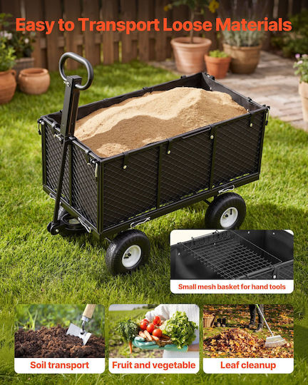 Metallic Garden Cart with Maximum Load Capacity 544kg