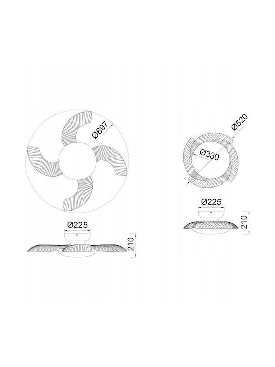 MaxLight Μονό LED Σποτ σε Λευκό Χρώμα