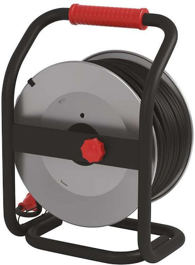 Emos Extension Cord Reel 4 Sockets with 50m Cable 3 x 1.5mm² Cross Section and Grounding