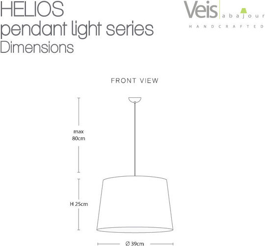 Veis Helios Κρεμαστό Φωτιστικό για 14 Λαμπτήρες E27 39x39x23εκ.