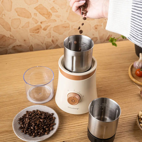 Klausberg Electric Coffee Grinder 200W Beige