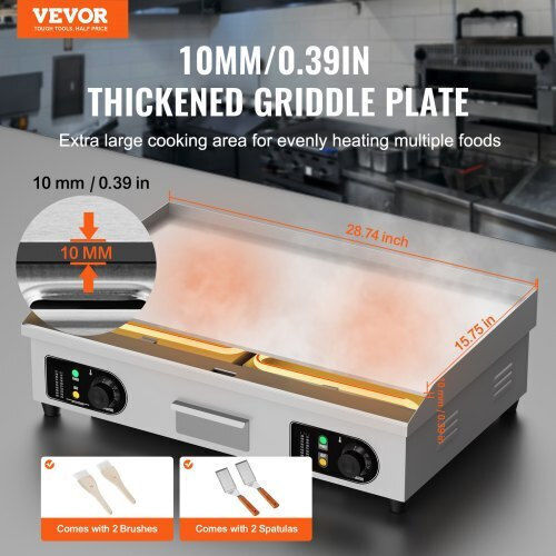 Vevor Electric Flat Top Griddle 4.4kW with Flat Grill Plate