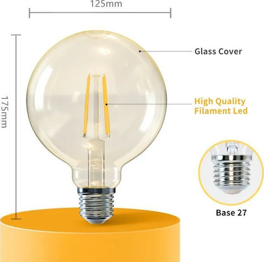 Best Service Λάμπα LED 8W για Ντουί E27 και Σχήμα G125 700lm