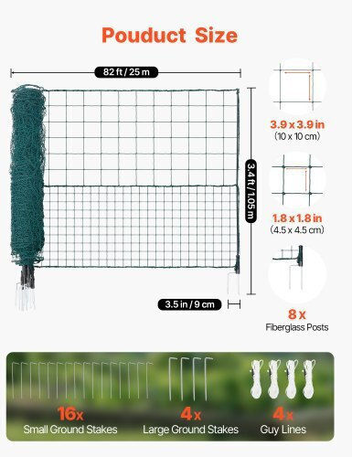 Vevor Wire Fencing Concertina Set Green 25m