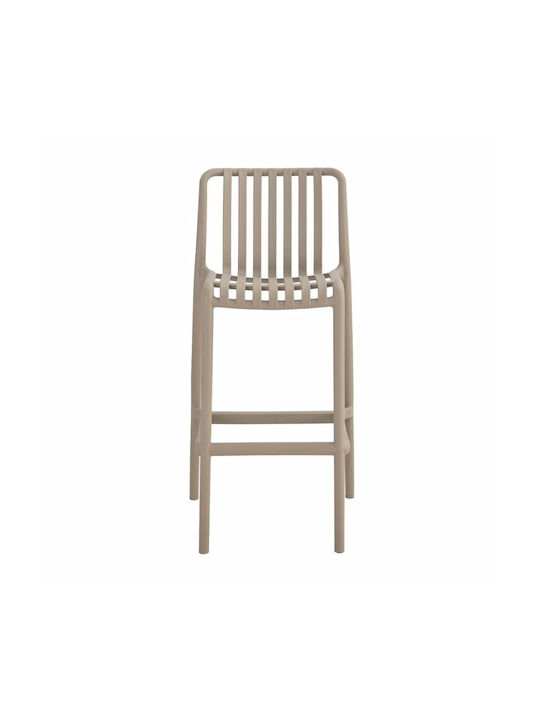 Gartenhocker Bar Außenbereich aus Polypropylen Sticky Latte 2 Stück 47x38x103,5cm