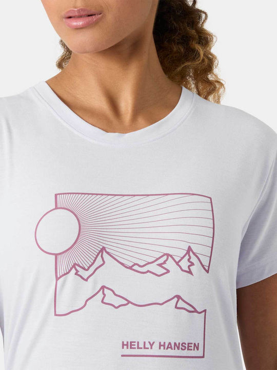 Skog Recycled Graphic Women's Short Sleeve Blouse White
