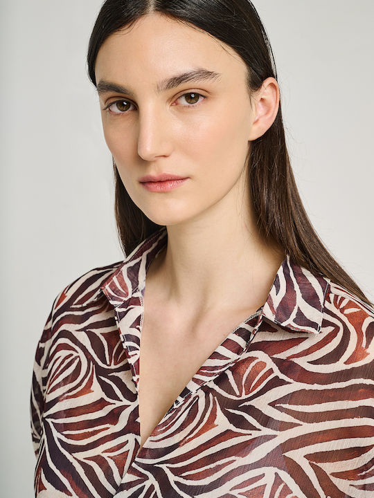 Damen Bluse Langärmelig Mehrfarbig