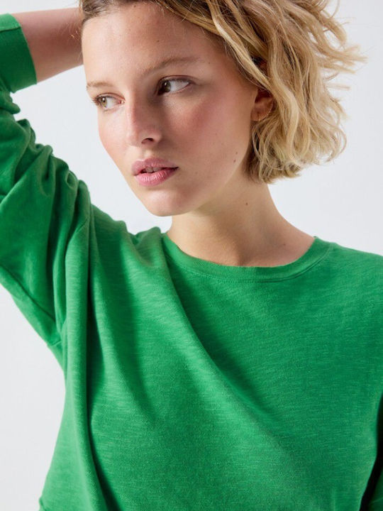 Women's Cotton Green Blouse