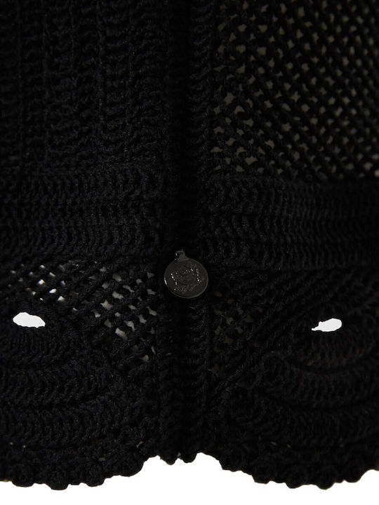 Bluza Damă Crop Pulover Bumbac Negru