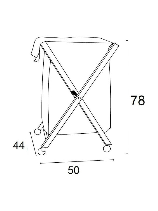Arredamenti Italia Coș De Rufe Din Țesătură Pliabil Cu Capac 90lt 44x50x78cm Alb