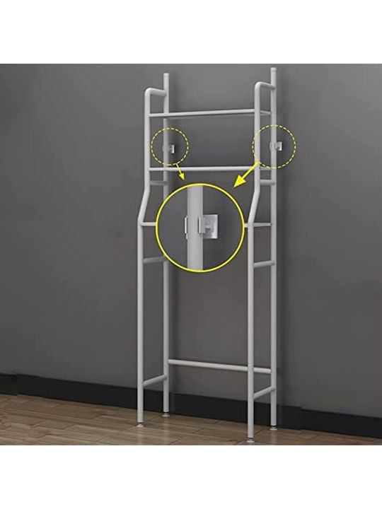 Boden Badezimmerregal Metallisch Weiß