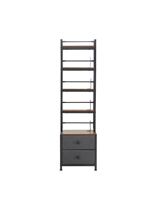 Living Room Cabinet Made of Black Metallic 40x30x143.5cm
